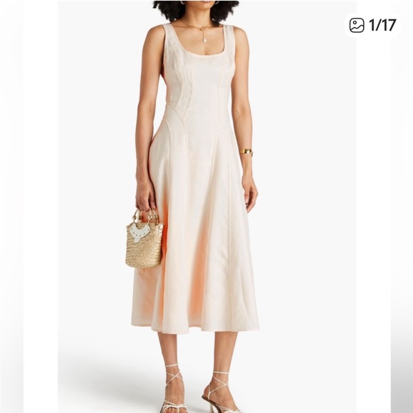 House of Harlow 1960 Dresses & Skirts - House of Harlow 1960 Cream Linen Blend Midi Dress. Size L